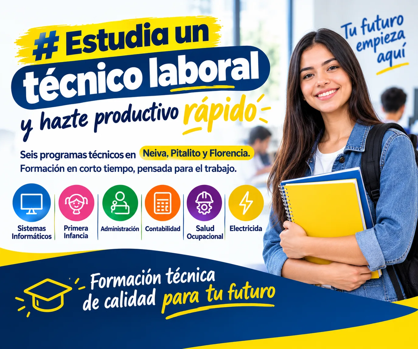 Estudia un técnico laboral y hazte productivo rápido